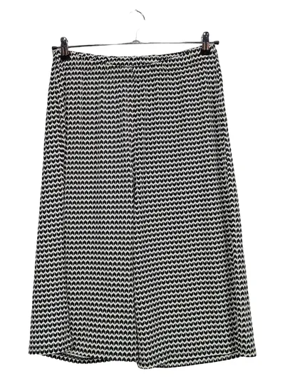 Bruno Banani Damen Stoffhose Culotte Schwarz Geometrisch Gr. 42