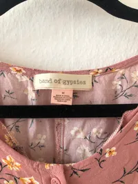 Band of Gypsies Blusenkleid Rosa Blumenmuster Gr. 38 M Romantisch 8