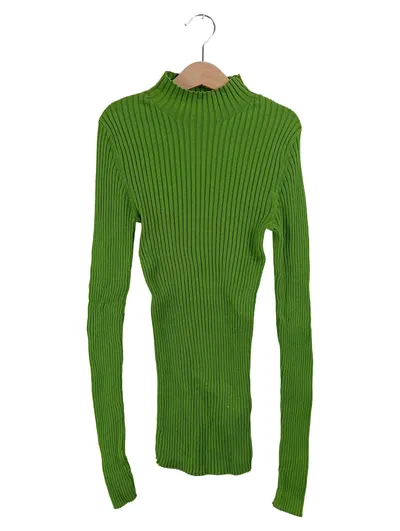 ARMEDANGELS Pullover Damen Gr. 34 XS Grün Rollkragen Rippstrick Basic