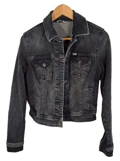 LTB Damen Jeansjacke Schwarz Gr. 34 XS Casual Denim Jacke