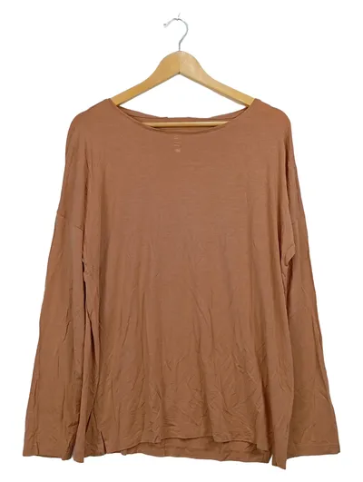 VERO MODA AWARE Damen Langarmshirt Braun Gr. XL Lyocell Basic