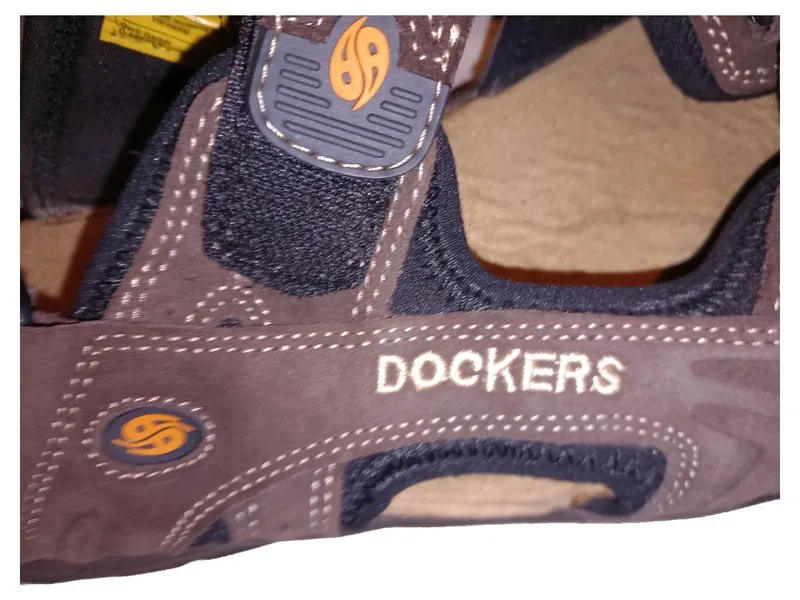 Dockers Herren Outdoorsandalen Braun Gr. 44 Klettverschluss 3
