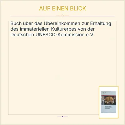 Übereinkommen zur Erhaltung des immateriellen Kulturerbes UNESCO Sachbuch
