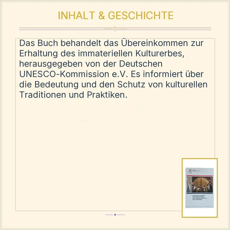 Übereinkommen zur Erhaltung des immateriellen Kulturerbes UNESCO Sachbuch 3