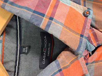 CASAMODA Freizeithemd Herren Gr. 54 XXL 45, 46 Kariert Mehrfarbig Langarm Casual