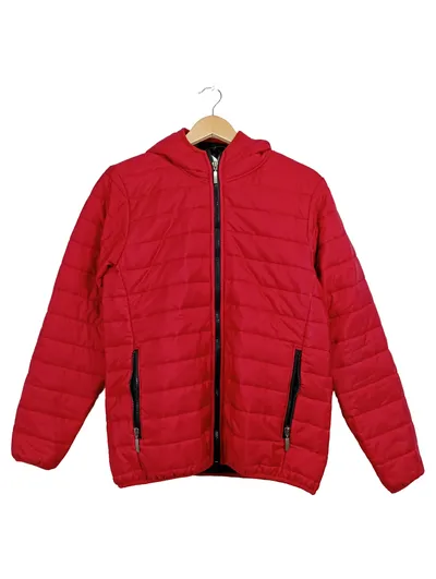Ellenor Steppjacke Damen Gr. 40/42 Rot Kapuze Übergangsjacke