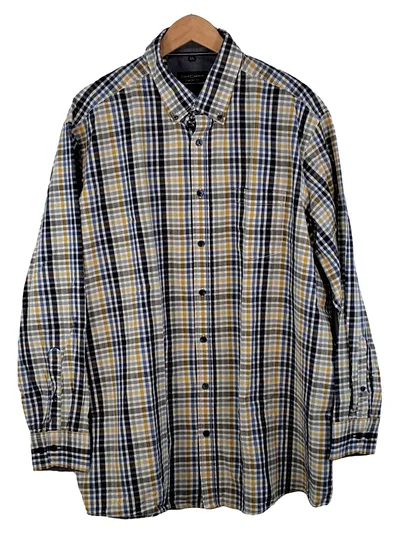 CASAMODA Herren Freizeithemd kariert Mehrfarbig Gr. 45, 46 XXL Comfort Fit