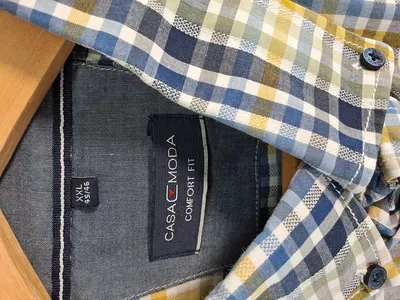 CASAMODA Herren Freizeithemd kariert Mehrfarbig Gr. 45, 46 XXL Comfort Fit