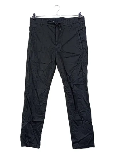 Bogner Herren Stoffhose Schwarz Gr. 48 W32 M Casual Kordelzug Baumwolle