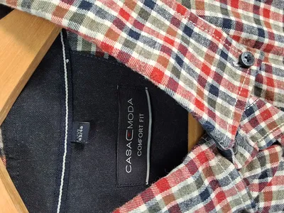 CASAMODA Freizeithemd Herren Kariert Mehrfarbig Gr. 45, 46 XXL Comfort Fit