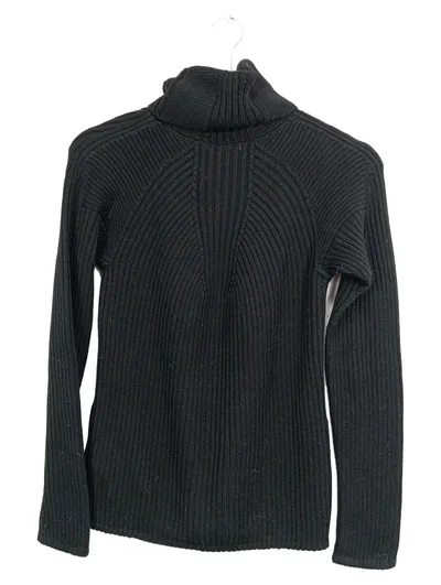 UNIQLO Damen Pullover Rollkragen Rippstrick Schwarz Gr. 38 M
