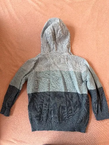 NEXT Jungen Kapuzenpullover Gr. 110 Blau Baumwolle Strickpulli