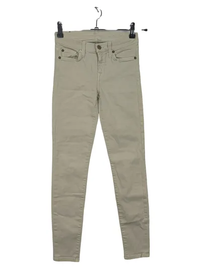 7 For All Mankind Damen Jeans Skinny Fit Beige Gr. 34 W26
