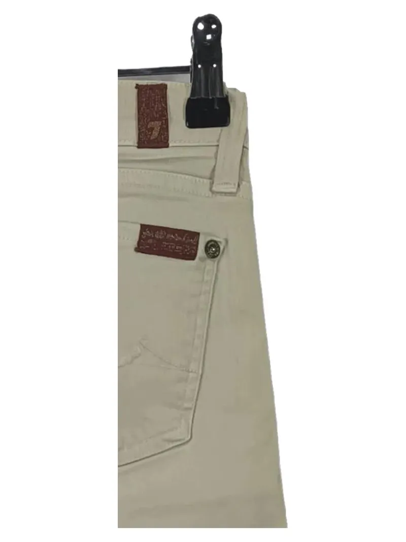 7 For All Mankind Damen Jeans Skinny Fit Beige Gr. 34 W26 2