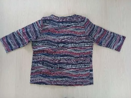 Collection L Pullover Damen Gr. 40 Mehrfarbig Wellenmuster 3, 4-Arm Casual 4