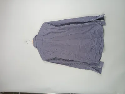 Van Laack Herren Freizeithemd Hemd Kariert Blau Gr. 50 L Baumwolle