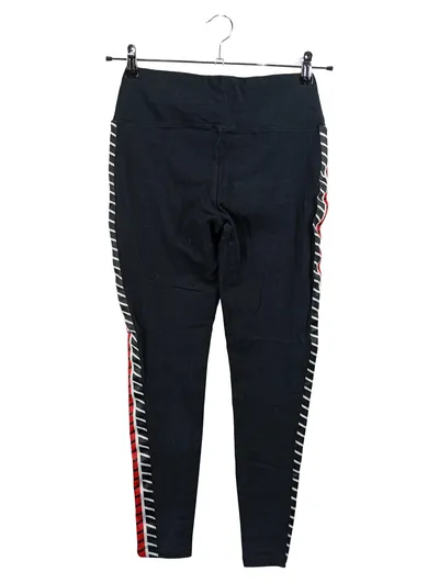 Bench. Damen Leggings Schwarz Gr. 36 S Sportlich mit Seitenstreifen