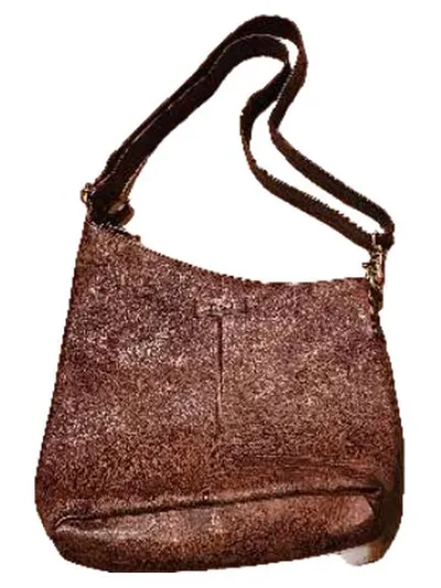 DEPECHE Umhängetasche Damen Leder Braun Schultertasche Hobo Bag