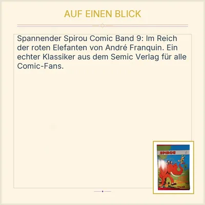 Spirou Im Reich der roten Elefanten André Franquin Comic Band 9 Semicouture