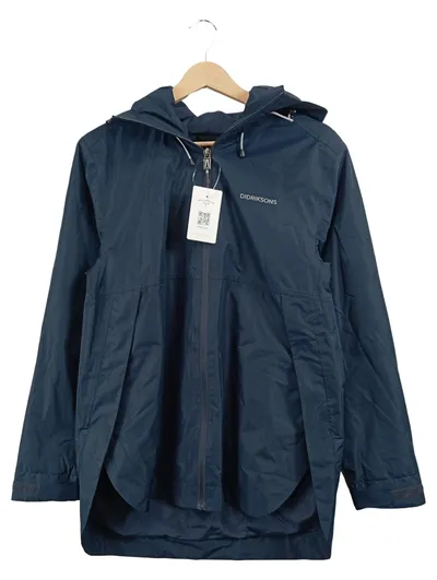 Didriksons Damen Outdoorjacke Regenjacke Blau Gr. 38 M Kapuze Waterproof