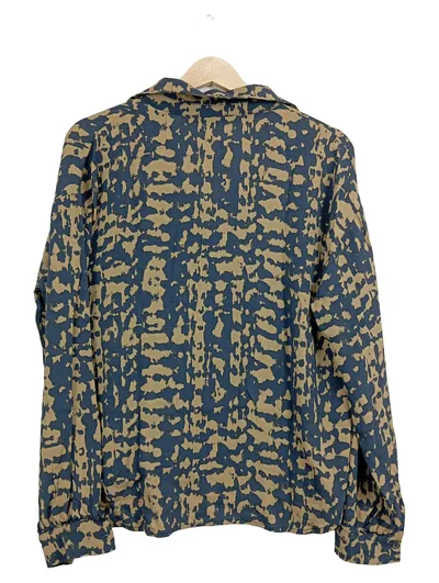 by-bar Damen Bluse Blau Abstrakt Gr. 38 Viskose Langarm