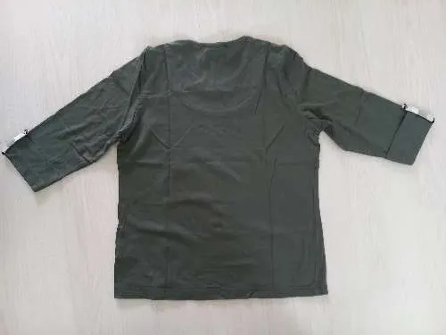 Collection L Damen T-Shirt Gr. 40 Oliv 3, 4-Arm Baumwolle Modal Casual 5
