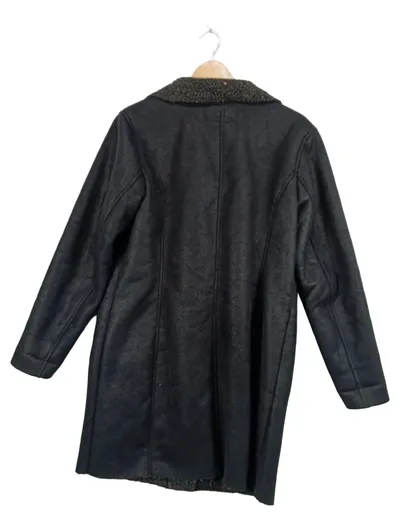 ONLY Damen Felljacke Kurzmantel Schwarz Gr. 40 L Casual