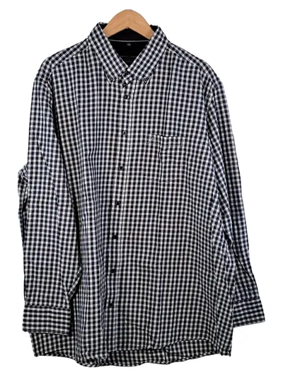 CASAMODA Herren Freizeithemd Comfort Fit Kariert Blau Gr. XXL 45, 46 Baumwolle