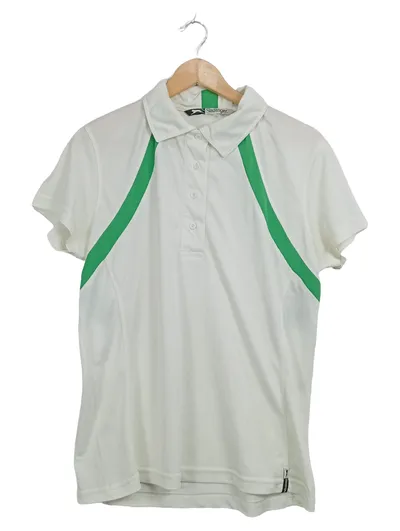 Slazenger Damen Poloshirt Sport Tennis Weiß Grün Gr. XXL