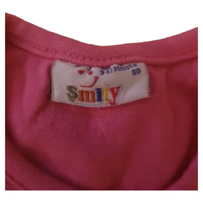 Smily Kinder Langarmshirt Gr. 80 Pink Baumwolle Tiermotiv