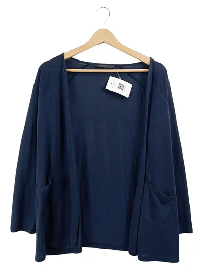 Clarina Strickjacke Damen Blau Gr. 44 XXL Basic Cardigan Viskose