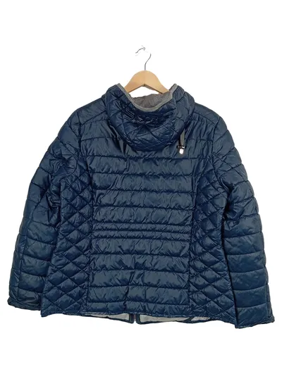 Morena Damen Steppjacke Gr. 46 3XL Blau Kapuze Casual