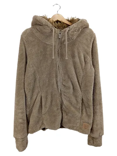 Sublevel Damen Fleecejacke Beige Gr. 42 XL Kapuze Casual