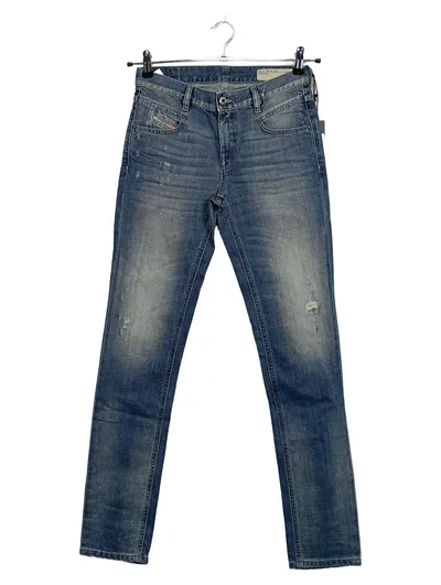 Diesel Damen Destroyed Jeans W24/L32 Blau Used Look Skinny