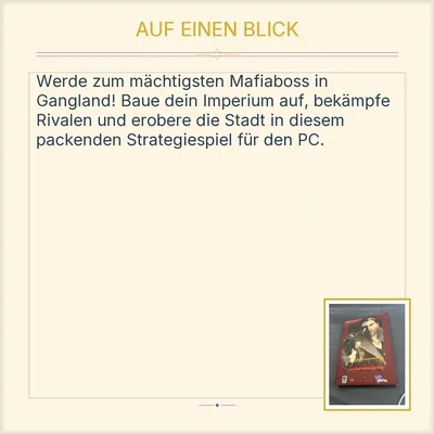 Gangland PC Spiel MediaMobsters Strategie Mafia Gangster