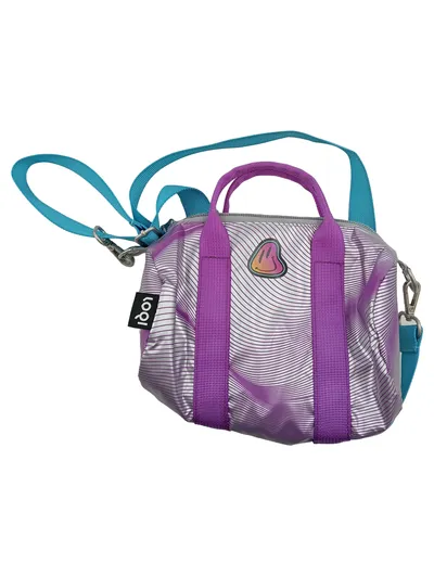 LOQI Umhängetasche Damen Lila Gestreift Casual Klein