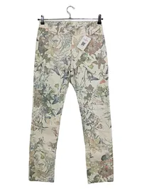 Cross Jeans Damen Stoffhose Gr. 38 Mehrfarbig Blumenmuster Casual 1