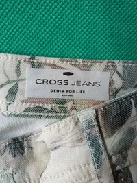 Cross Jeans Damen Stoffhose Gr. 38 Mehrfarbig Blumenmuster Casual 3