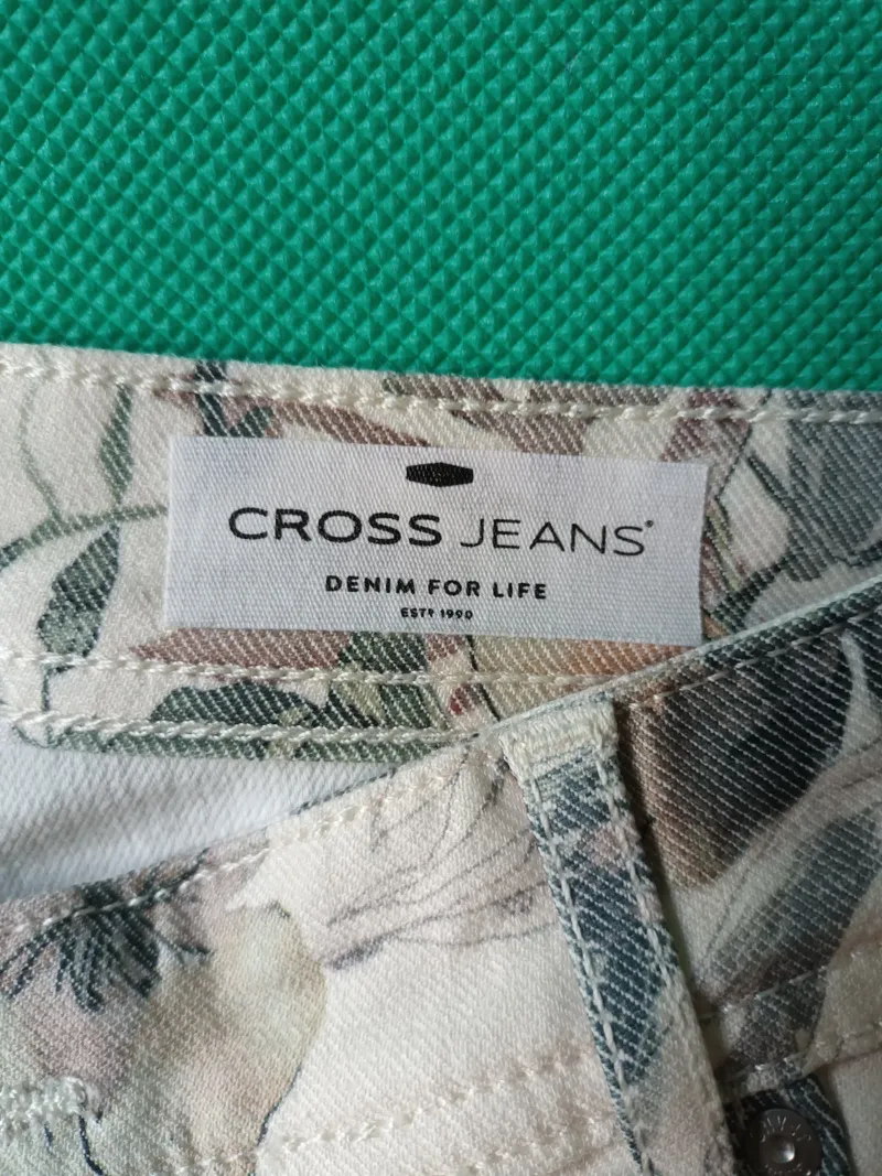 Cross Jeans Damen Stoffhose Gr. 38 Mehrfarbig Blumenmuster Casual 3