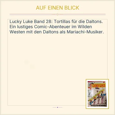 Lucky Luke Comic Band 28 Tortillas für die Daltons Morris Goscinny Ehapa