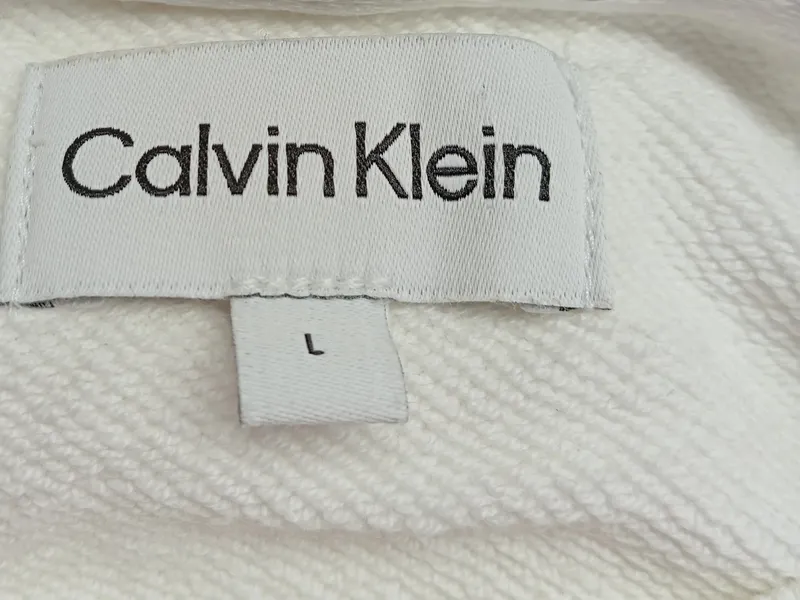 Calvin Klein Herren Sweatshirt Weiß Logo-Print Gr. 50 L Casual Baumwolle 3