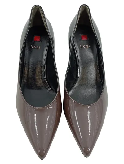Högl Pumps Damen Lackleder Elegant Braun Gr. 38.5