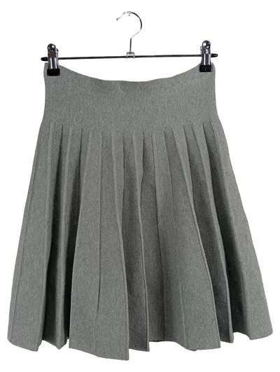Cherry Koko Faltenrock Damen Grau Gr. 38 M Midirock Klassisch