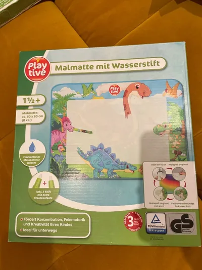 Playtive Wassermalmatte Dino 80x60cm Kinder ab 1,5 Jahre Mehrfarbig