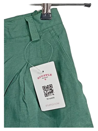 Bench. Damen Shorts Gr. 36 Grün Leinen Viskose Casual