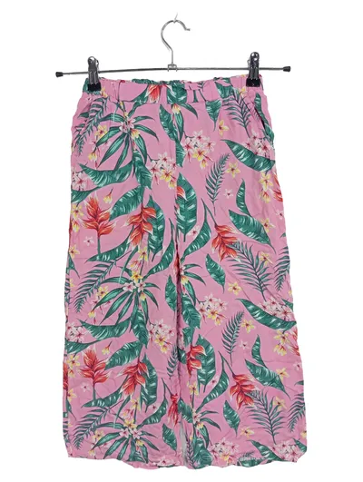 s.Oliver Culotte Mädchen Gr. 146 Rosa Blumenmuster Stoffhose Sommer
