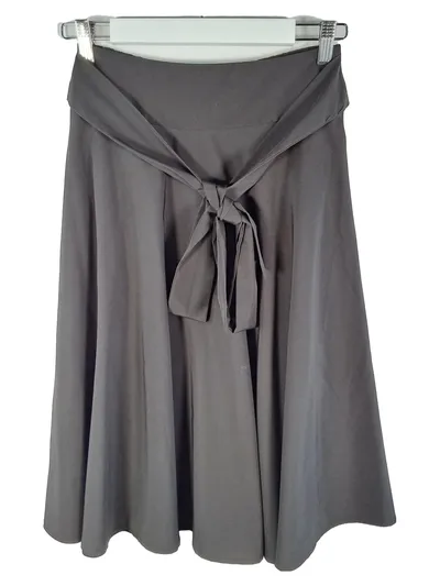 Belle Poque Damen A-Linienrock Schwarz Gr. 36, S Midirock Schleife