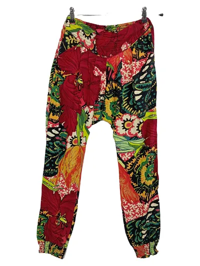 Desigual Damen Stoffhose Blumenmuster Mehrfarbig Gr. S W28/36 Viskose