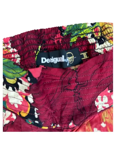 Desigual Damen Stoffhose Blumenmuster Mehrfarbig Gr. S W28/36 Viskose