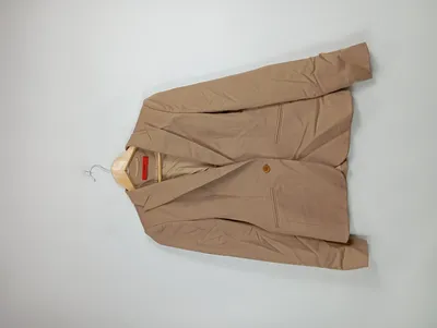 HUGO BOSS Damen Blazer Gr. 36 S Beige Klassisch Elegant Baumwolle